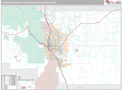 Colorado Springs Metro Area Digital Map Premium Style